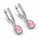 Серебряные серьги АЛЬКОР с бриллианитом и фианитом 02-4762/0БТ5-00