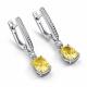 Серебряные серьги АЛЬКОР 02-4762/0БТ6-00 с фианитом