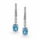 Серебряные серьги АЛЬКОР с бриллианитом и фианитом 02-4762/0БТ9-00