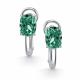 Серебряные серьги АЛЬКОР с бриллианитом 02-4763/0БТ4-00