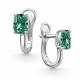 Серебряные серьги АЛЬКОР с бриллианитом 02-4763/0БТ4-00