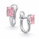 Серебряные серьги АЛЬКОР 02-4763/0БТ5-00 с фианитом