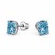 Серебряные серьги АЛЬКОР с бриллианитом 02-4764/0БТ9-00