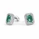 Серебряные серьги АЛЬКОР с бриллианитом и фианитом 02-4769/0БТ4-00