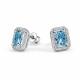 Серебряные серьги АЛЬКОР с бриллианитом и фианитом 02-4769/0БТ9-00
