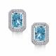 Серебряные серьги АЛЬКОР с бриллианитом и фианитом 02-4769/0БТ9-00