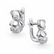 Серебряные серьги АЛЬКОР 02-4781/00КЦ-00 с фианитом