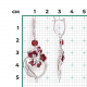 Серебряные серьги Platina 02-4789-00-204-0200-69 с гранатом и эмалью