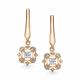Серебряные серьги АЛЬКОР 02-4817/000Б-60 с бриллиантом