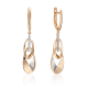 Серьги из комбинированного золота Platina 02-4822-00-201-1111 с топазом