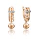 Серьги из комбинированного золота Platina 02-4824-00-201-1111 с топазом