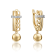 Серьги из комбинированного золота Platina 02-4824-00-201-1121 с топазом
