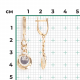 Серьги из комбинированного золота Platina 02-4833-00-201-1121 с топазом