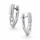 Серебряные серьги АЛЬКОР 02-4838/00КЦ-00 с фианитом