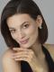 Серебряные серьги АЛЬКОР 02-4847/00ГХ-00 с фианитом и горным хрусталём