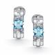 Серебряные серьги АЛЬКОР 02-4848/00ТБ-00 с топазом и фианитом