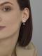 Серебряные серьги АЛЬКОР 02-4850/00АМ-00 с фианитом и аметистом