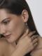 Серебряные серьги АЛЬКОР 02-4852/00ГР-00 с фианитом и гранатом