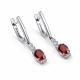 Серебряные серьги АЛЬКОР 02-4852/00ГР-00 с фианитом и гранатом