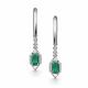 Серебряные серьги АЛЬКОР 02-4853/00АГ-00 с фианитом и агатом