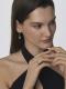Серебряные серьги АЛЬКОР 02-4853/00АГ-00 с фианитом и агатом
