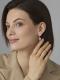 Серебряные серьги АЛЬКОР 02-4854/00АМ-00 с фианитом и аметистом