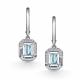 Серебряные серьги АЛЬКОР 02-4854/00ТБ-00 с топазом и фианитом