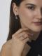 Серебряные серьги АЛЬКОР 02-4855/00ГР-00 с фианитом и гранатом