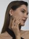 Серебряные серьги АЛЬКОР 02-4856/00РТ-00 с фианитом и раухтопазом