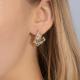 Серьги из комбинированного золота Platina 02-4870-00-201-1111 с топазом и эмалью