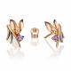Серьги из комбинированного золота Platina 02-4895-00-203-1111 с аметистом