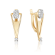 Серьги из комбинированного золота Platina 02-4909-00-201-1121 с топазом