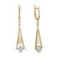 Серьги из комбинированного золота Platina 02-4910-01-201-1121 с топазом