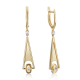Серьги из комбинированного золота Platina 02-4910-01-201-1121 с топазом