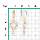 Серьги из комбинированного золота Platina 02-4912-00-201-1121 с топазом
