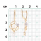 Серьги из комбинированного золота Platina 02-4912-01-201-1121 с топазом