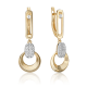 Серьги из комбинированного золота Platina 02-4921-00-201-1121 с топазом