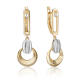 Серьги из комбинированного золота Platina 02-4921-01-201-1121 с топазом