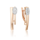 Серьги из комбинированного золота Platina 02-4924-00-201-1111 с топазом