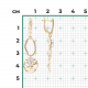 Серьги из комбинированного золота Platina 02-4928-00-201-1121 с топазом