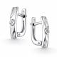 Серебряные серьги АЛЬКОР 02-4938/000Б-00 с бриллиантом