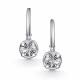 Серебряные серьги АЛЬКОР 02-4941/000Б-00 с бриллиантом