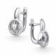 Серебряные серьги АЛЬКОР 02-4942/000Б-00 с бриллиантом