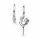Серебряные серьги АЛЬКОР 02-4947/00КЦ-00 с фианитом