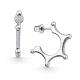 Серебряные серьги АЛЬКОР 02-4950/00КЦ-00 с фианитом