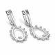 Серебряные серьги АЛЬКОР 02-4951/00КЦ-00 с фианитом