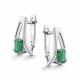 Серебряные серьги АЛЬКОР 02-5013/00АГ-00 с агатом
