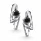 Серебряные серьги АЛЬКОР 02-5014/00ОН-00 с ониксом