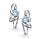 Серебряные серьги АЛЬКОР 02-5014/00ТБ-00 с топазом