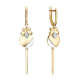 Серьги из комбинированного золота Platina 02-5016-00-101-1121 с бриллиантом